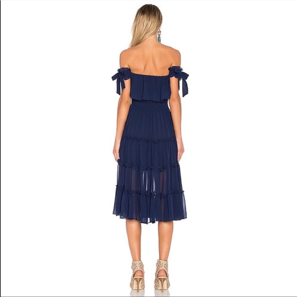 Misa Michaela Dress Navy Blue